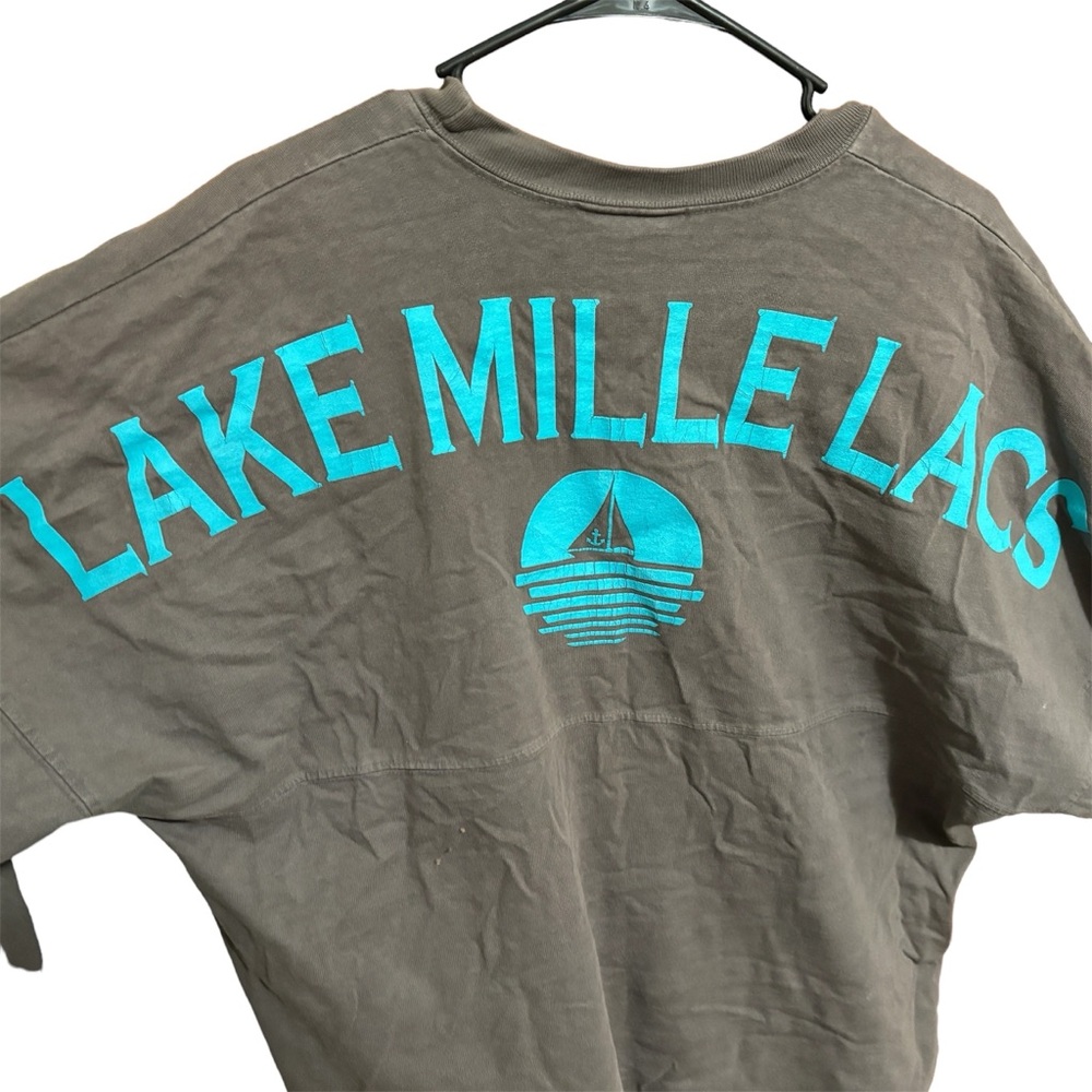 Lake Mille Lacs Gray Long Sleeve Tee size L